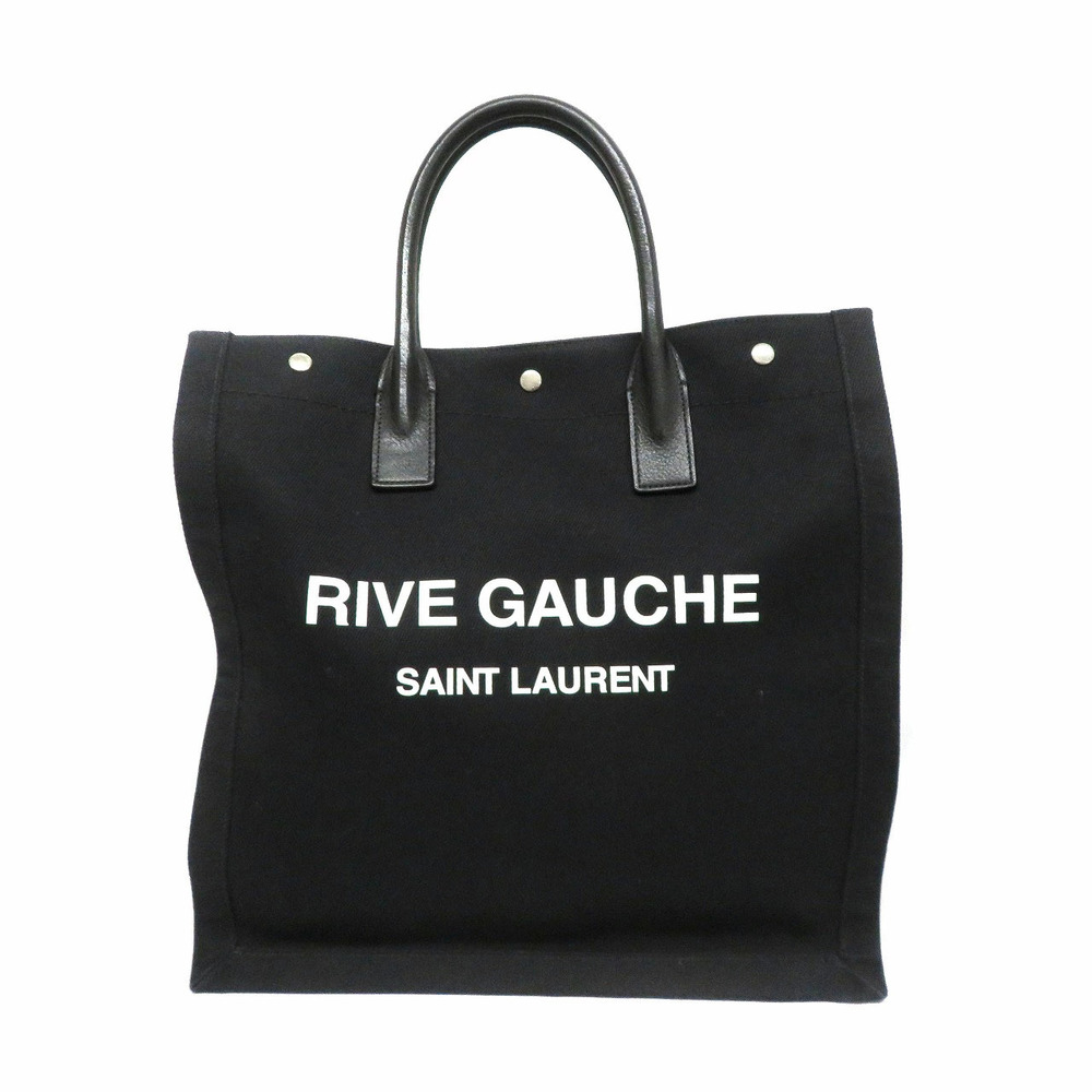 Saint Laurent Rive Gauche Tote Bag Canvas Black